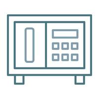 Safe Box Line Two Color Icon vector