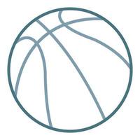 icono de dos colores de línea de baloncesto vector