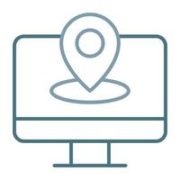 IP Address Line Two Color Icon vector