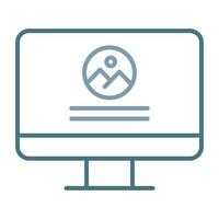 Computer Website Line Two Color Icon vector