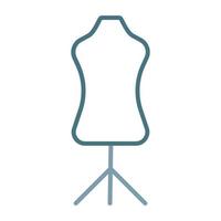 icono de línea de maniquí de dos colores vector