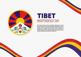 Tibet independence day background on February 13 th. vector