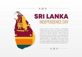 Fondo del día de la independencia de Sri Lanka el 4 de febrero. vector