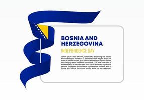 Fondo del día de la independencia de Bosnia y Herzegovina el 1 de marzo. vector