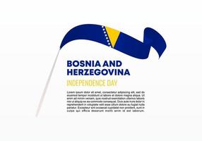 Fondo del día de la independencia de Bosnia y Herzegovina el 1 de marzo. vector