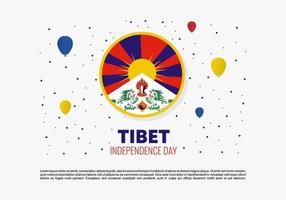 Tibet independence day background on February 13 th. vector