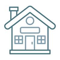 Home Line Two Color Icon vector