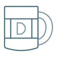 DAD Mug Line Two Color Icon vector