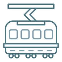 Tram Line Two Color Icon vector