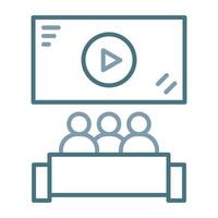 Cinema Line Two Color Icon vector