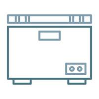 Freezer Line Two Color Icon vector