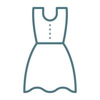 Dress Line Two Color Icon vector