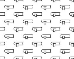 Black line book icon isolated seamless pattern on white background. Vector Illustration