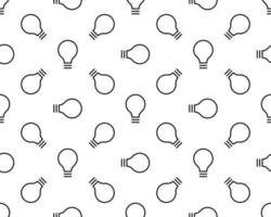 Hand drawn light bulb seamless pattern background. Business flat vector illustration. Idea lightbulb sign symbol pattern.