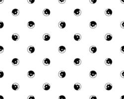 Seamless pattern of little black donut for cloth, wallpaper, wrapping paper, background. vector