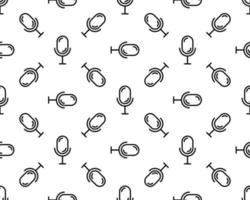 microphone, vector seamless pattern, Editable can be used for web page backgrounds, pattern fills