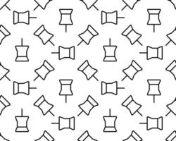 Vector icon push pin. Pin illustration seamless pattern on a white background.