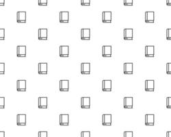 Black line book icon isolated seamless pattern on white background. Vector Illustration