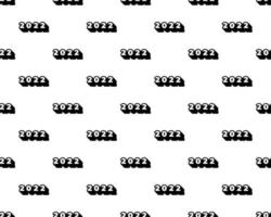 Seamless 2022 abstract pattern. Repetitive vector illustration of 2022 text on white background. EPS10.