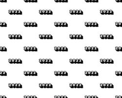 Seamless 2022 abstract pattern. Repetitive vector illustration of 2022 text on white background. EPS10.