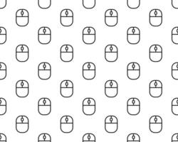 Computer mouse icon in black style isolated on white background. Personal computer pattern stock vector illustration.