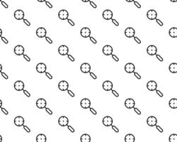 Magnifying Glass, Magnifiers Linear Vector Icons Seamless Pattern. Magnifying Search Tool Symbols Pack. Internet Searching Pictograms Collection. Flat Find Button Illustration
