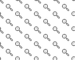 Magnifying Glass, Magnifiers Linear Vector Icons Seamless Pattern. Magnifying Search Tool Symbols Pack. Internet Searching Pictograms Collection. Flat Find Button Illustration