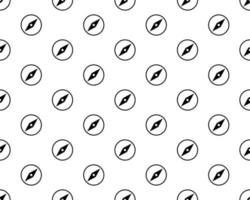 Black line Compass icon isolated seamless pattern on white background. Windrose navigation symbol. Wind rose sign. Vector
