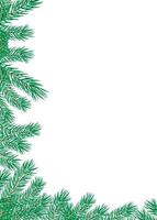 Frame of borders from pine branches. Christmas. vector