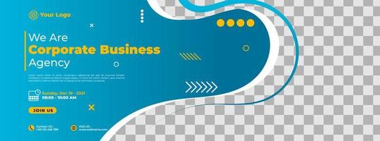Modern business banner template design for webinar, marketing, online class program, etc vector