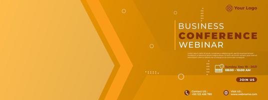 Modern business banner template design for webinar, marketing, online class program, etc vector