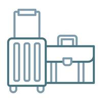 Luggage Line Two Color Icon vector