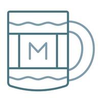 MOM Mug Line Two Color Icon vector