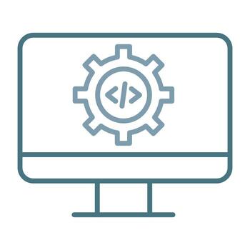 Code Settings Line Two Color Icon vector