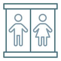 Restroom Line Two Color Icon vector