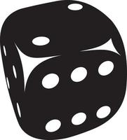 Dice. Black and simple vector