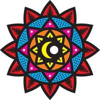 mandala en color vector