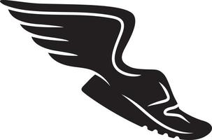 Sneakers with wings silhouette vector