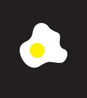 Egg on black background vector