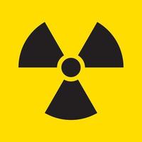 símbolo de radiación radiactiva vector