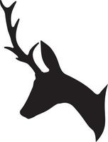 Deer side profile silhouette vector