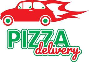 Pizza delivery sign vector