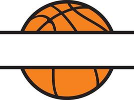 Basketball monogram template vector