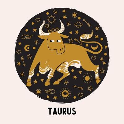 illustration Taurus zodiac symbol 4782364 Vector Art at Vecteezy