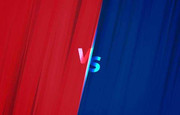 blue red versus vs background for competition and challenge