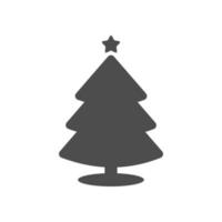 simple christmas tree icon on white background vector