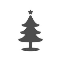 icono de árbol de navidad simple sobre fondo blanco vector