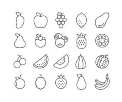 icono de fruta simple sobre fondo blanco vector