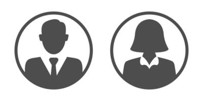 simple human male and female icons vector