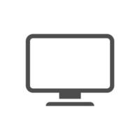 icono de monitor del conjunto básico de iconos planos vector